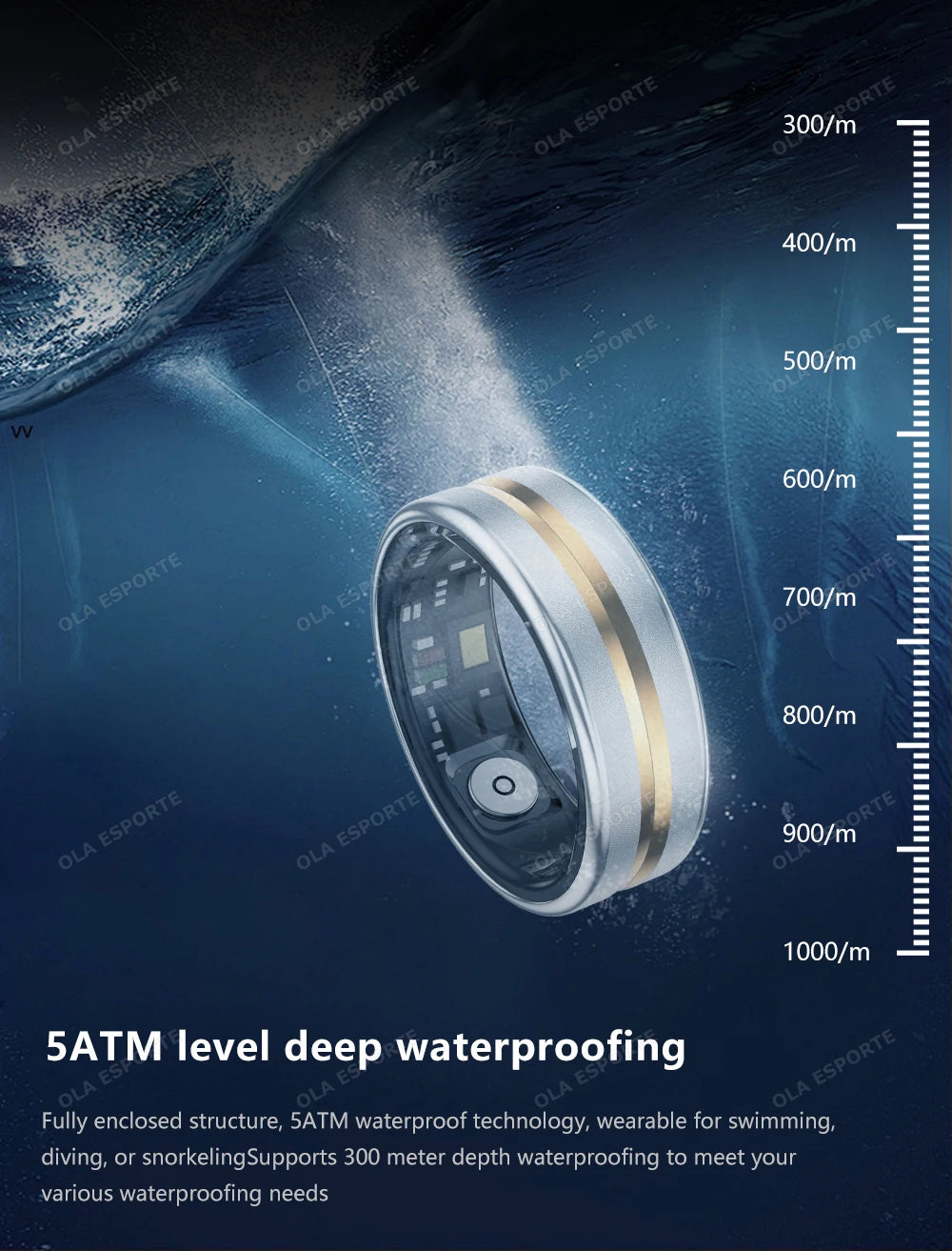 New Smart Ring Military Grade Titanium Steel Shell