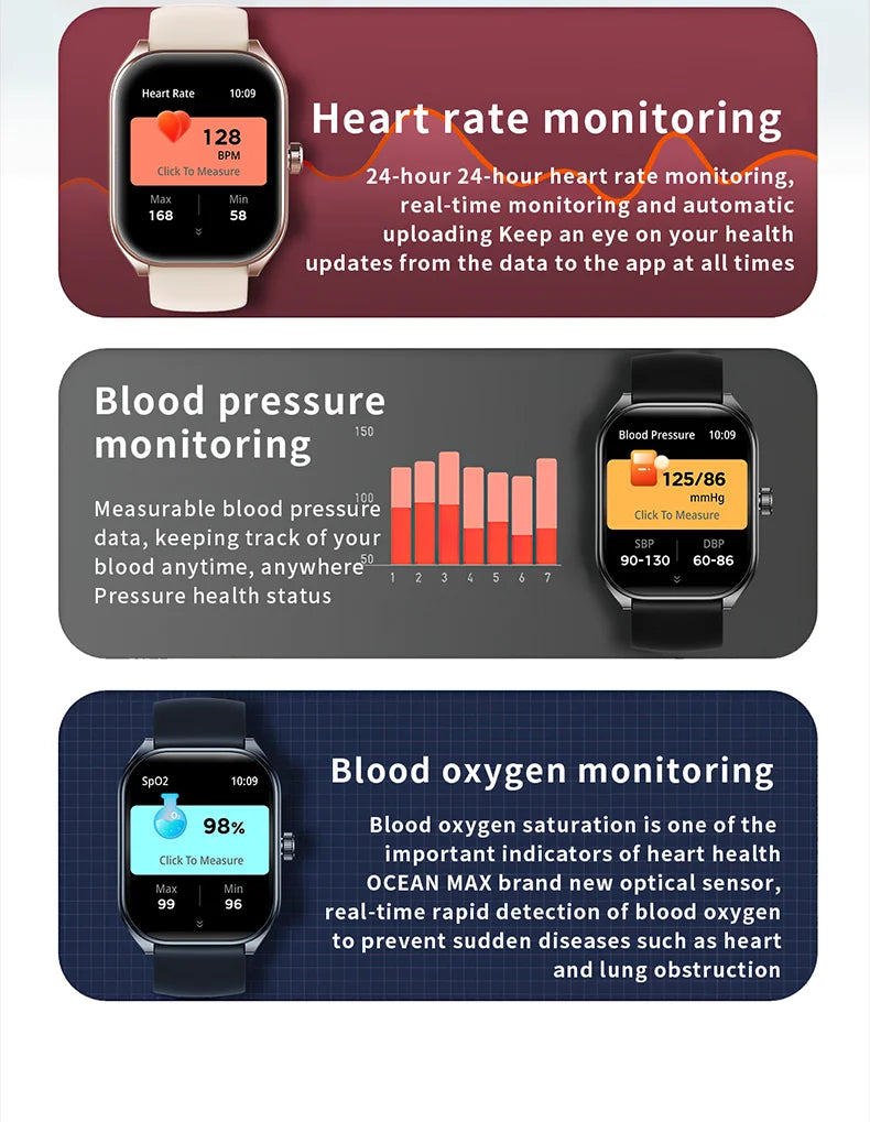 Aolon 2.01" Curved Screen Smartwatch for Men