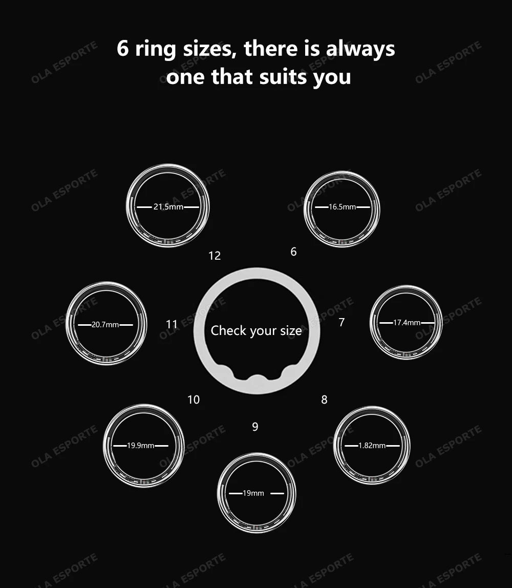 New Smart Ring Military Grade Titanium Steel Shell