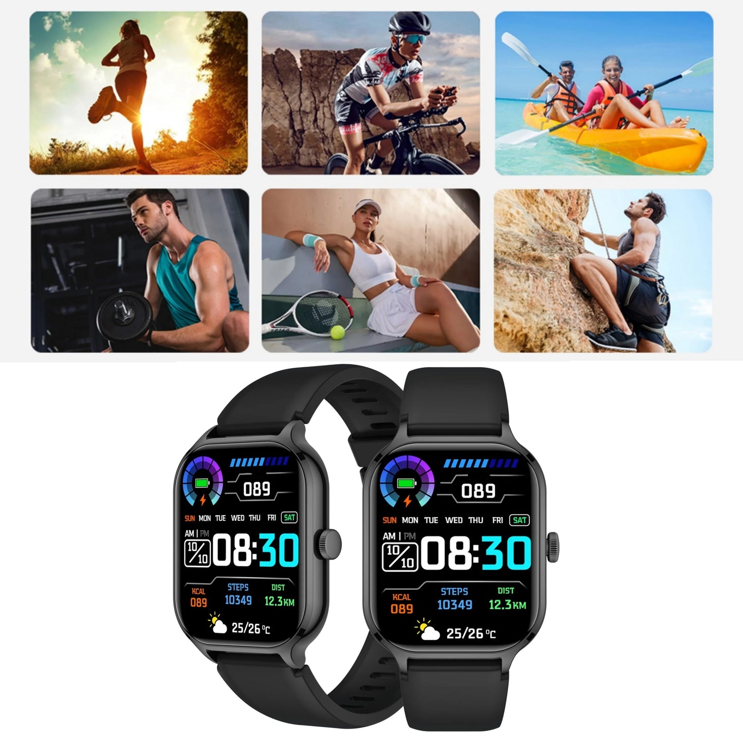 Smart watch, wireless calling/dial, multi-Sport mode, information reminder