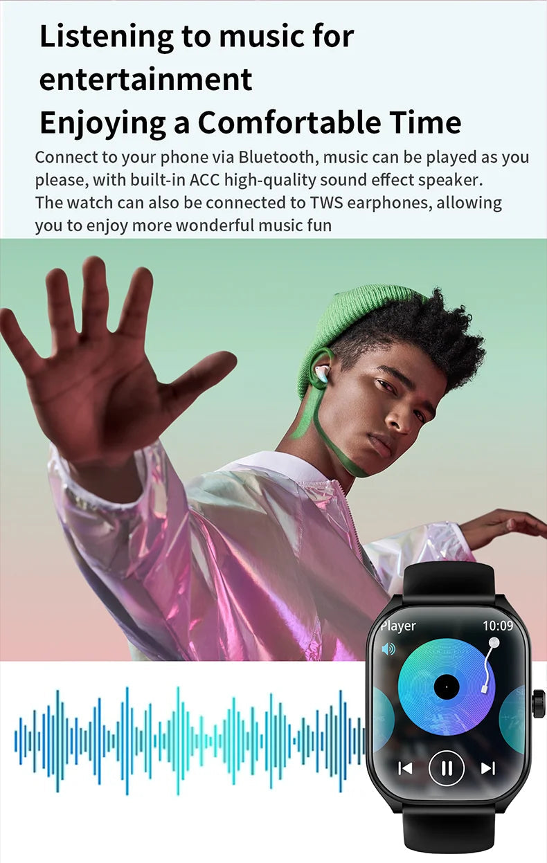 Aolon 2.01" Curved Screen Smartwatch for Men