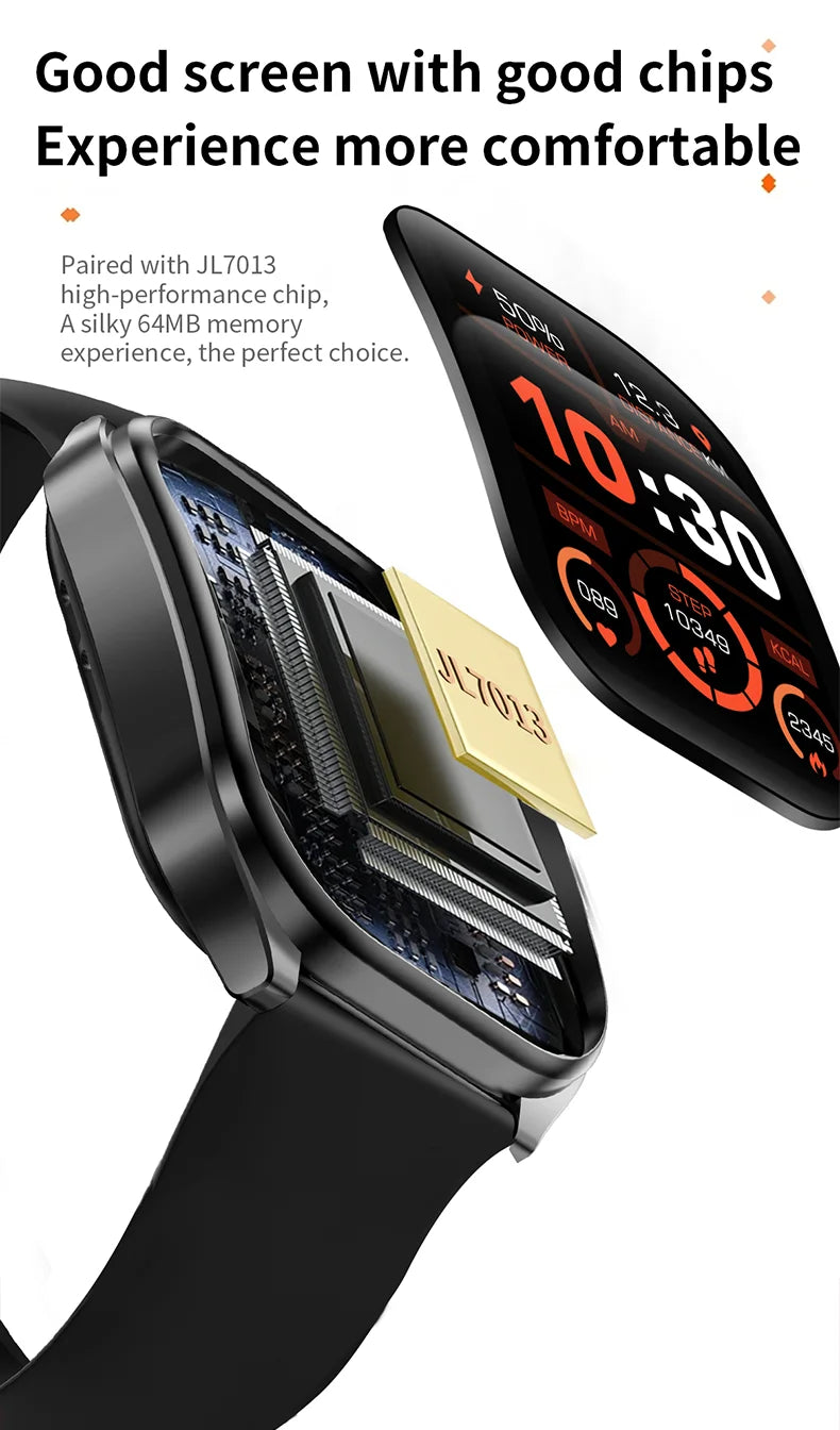 Aolon 2.01" Curved Screen Smartwatch for Men
