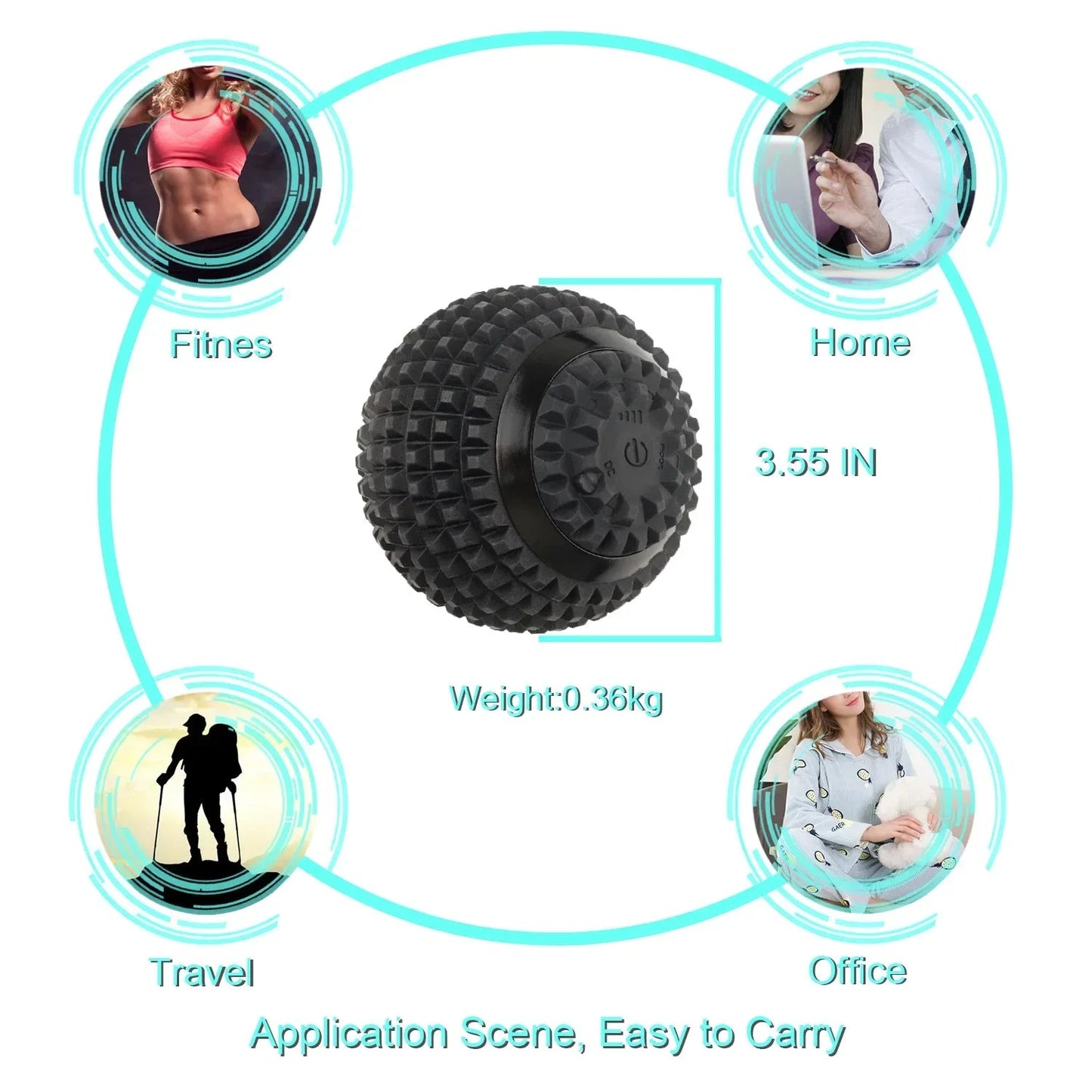 Electric Massage Ball Vibrating Sport Fitness