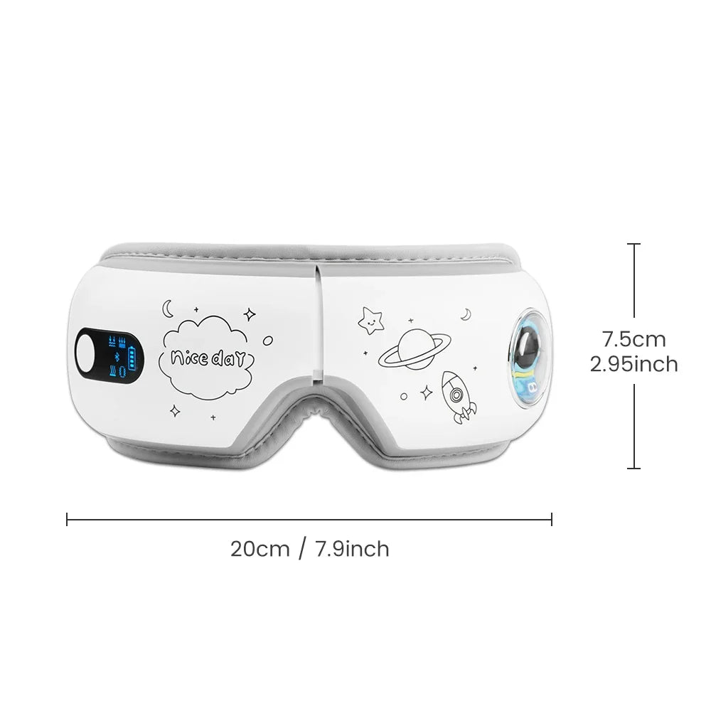Eye Massager 6D Smart Airbag Vibration and Heat Function Technology with Portable Feature