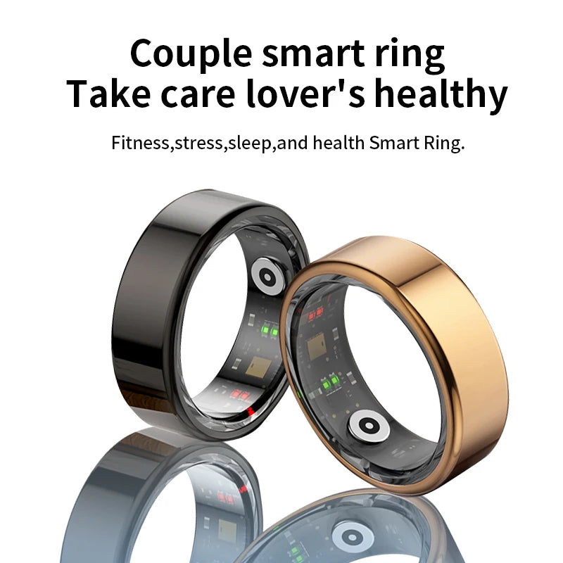 Military Grade Titanium Steel Shell Classical Smart Health Ring IP68 Waterproof Technology 24/7 with Health Tracking and Sleep Monitoring