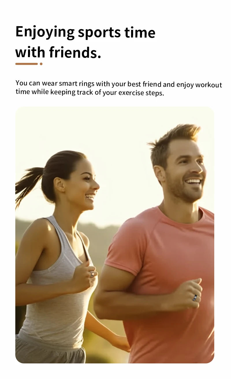 Military Grade Titanium Steel Shell Classical Smart Health Ring IP68 Waterproof Technology 24/7 with Health Tracking and Sleep Monitoring