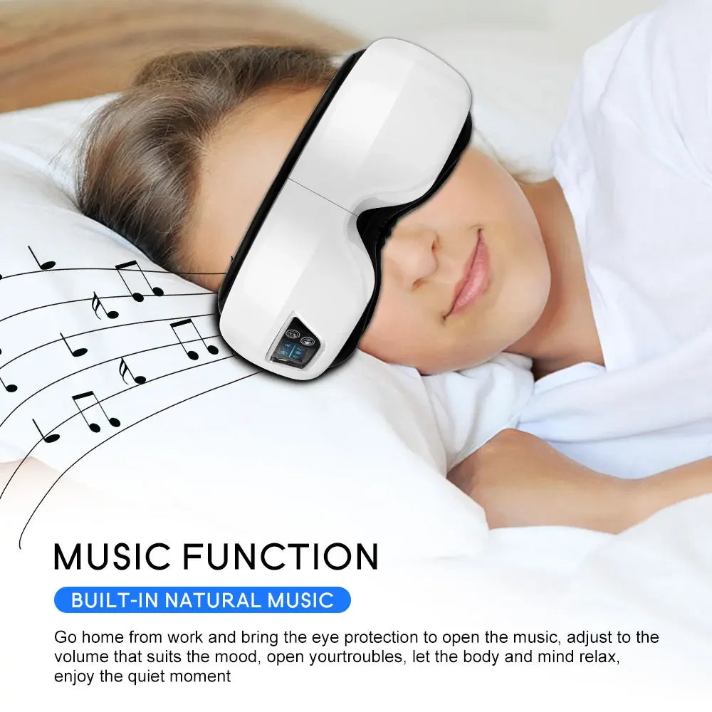 Eye Massager 6D Smart Airbag Vibration and Heat Function Technology with Portable Feature