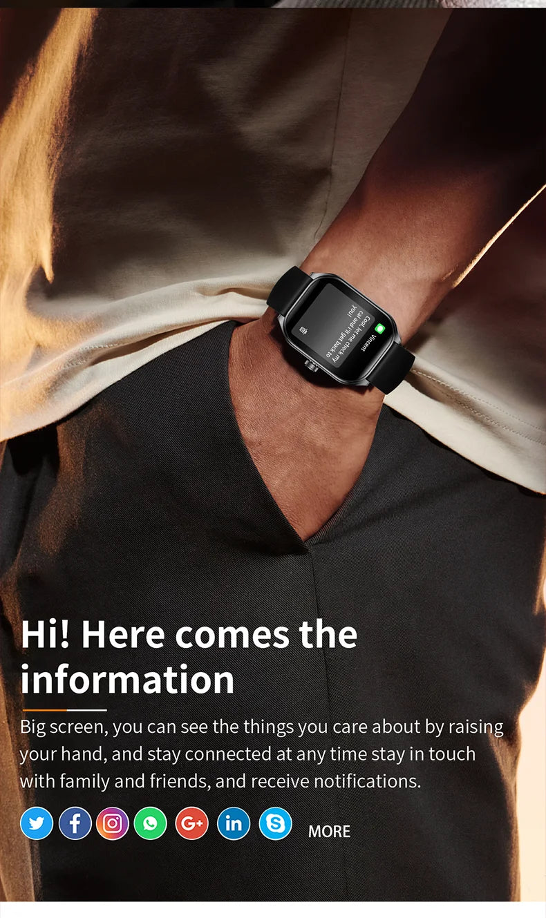 Aolon 2.01" Curved Screen Smartwatch for Men