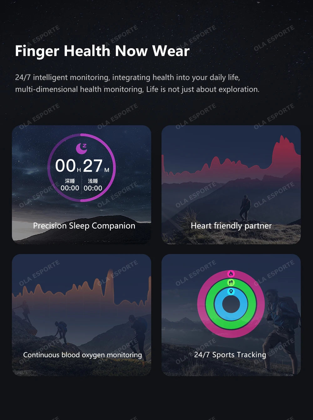 New Smart Ring Military Grade Titanium Steel Shell