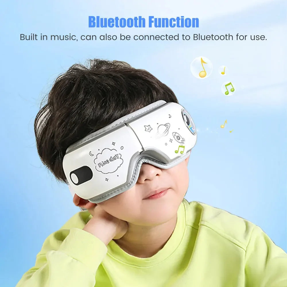 Eye Massager 6D Smart Airbag Vibration and Heat Function Technology with Portable Feature