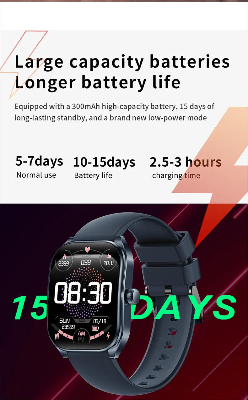 Aolon 2.01" Curved Screen Smartwatch for Men