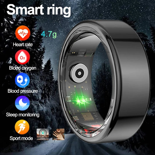 Military Grade Titanium Steel Shell Classical Smart Health Ring IP68 Waterproof Technology 24/7 with Health Tracking and Sleep Monitoring