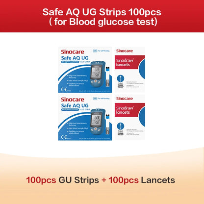 Sinocare Safe AQ UG mg/dL Blood Glucose & Uric Acid Meter