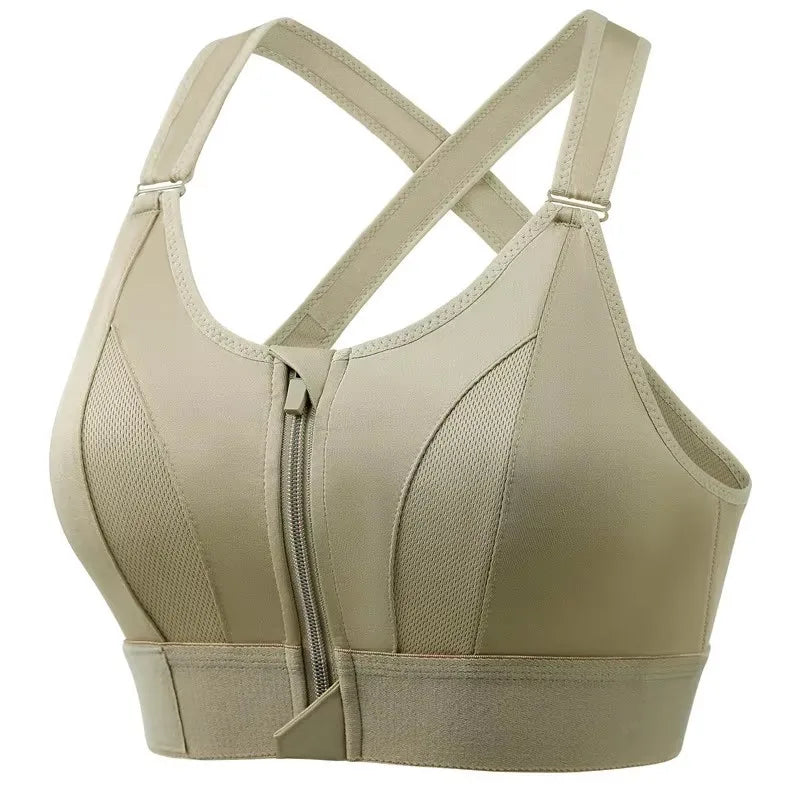 Sports Bras for Women with Front Zipper