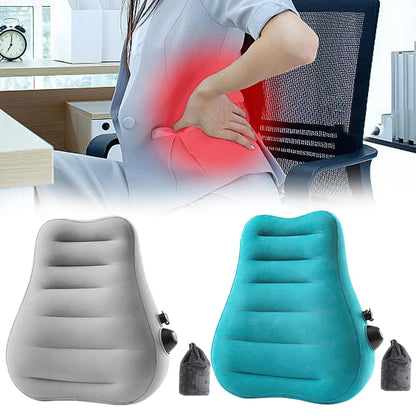 Inflatable Lumbar Rest Pillow Easy to Inflate for Office Reading Sleeping