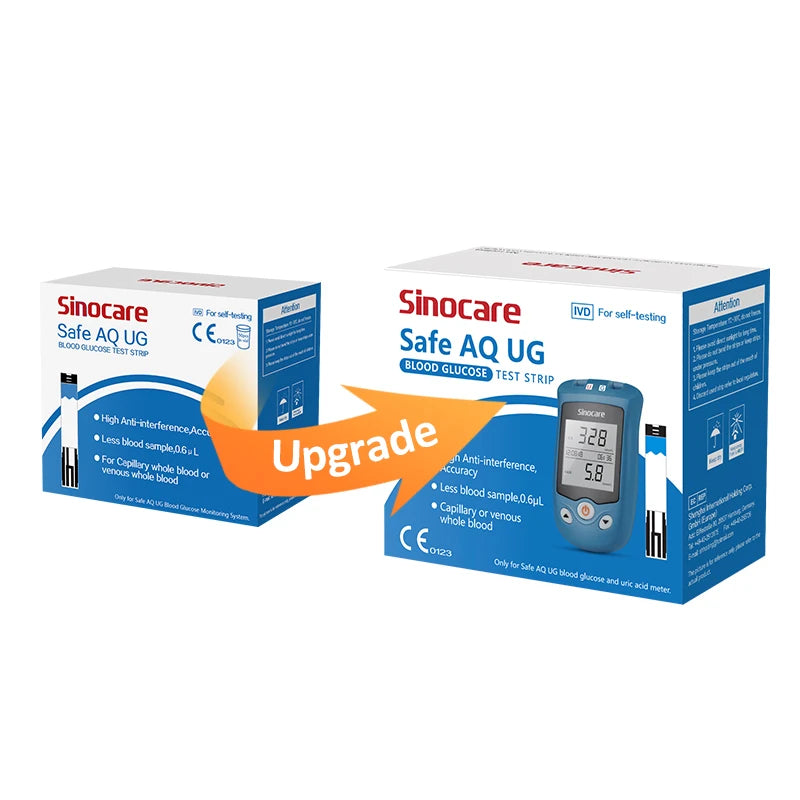 Sinocare Safe AQ UG mg/dL Blood Glucose & Uric Acid Meter