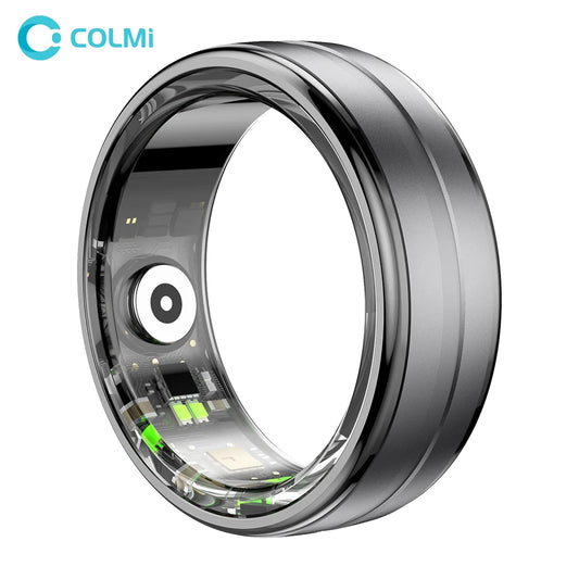 COLMI Military Grade Titanium Steel Shell Classical Smart Health Ring IP68 Waterproof Technology 24/7 with Health Tracking and Sleep Monitoring