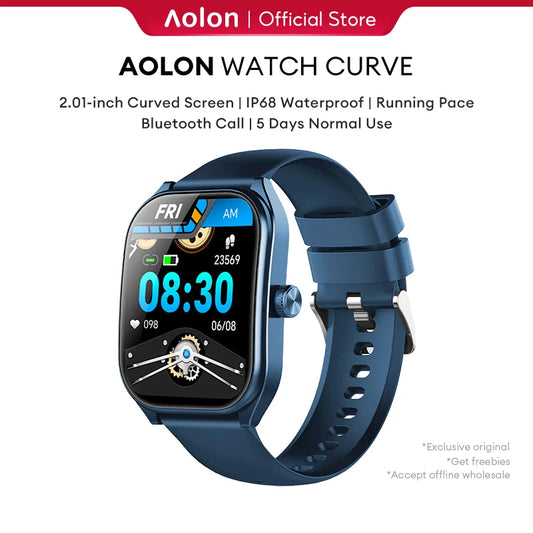 Aolon 2.01" Curved Screen Smartwatch for Men