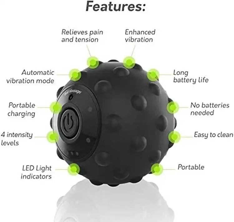 Vibrating Massage Ball 4Speed High-Intensity Fitness