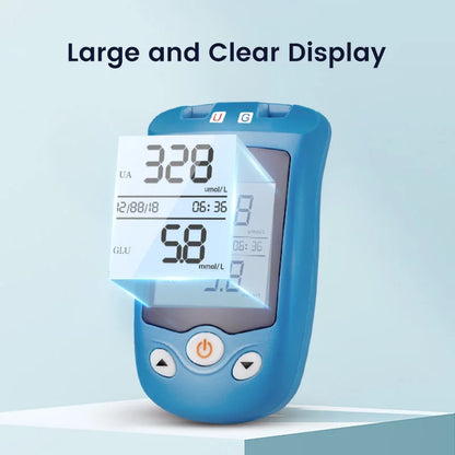 Sinocare Safe AQ UG mg/dL Blood Glucose & Uric Acid Meter