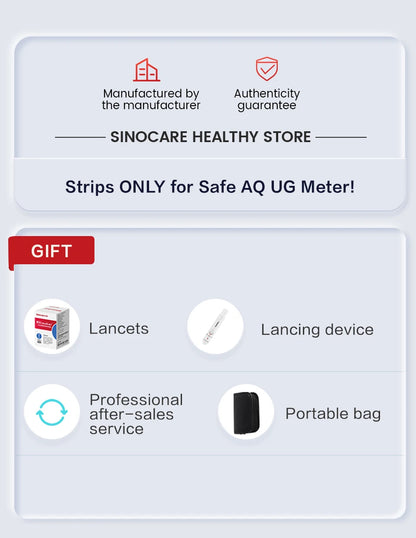 Sinocare Safe AQ UG mg/dL Blood Glucose & Uric Acid Meter