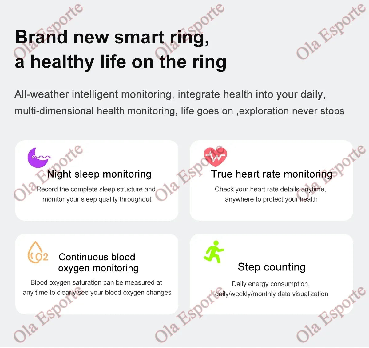 Titanium Steel Smart Rings for Women