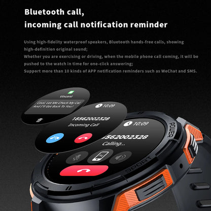 C25 Smart Waterproof Watch for Men Bluetooth Call 1.43inch AMOLED HD Screen AI Voice 410mAh Battery