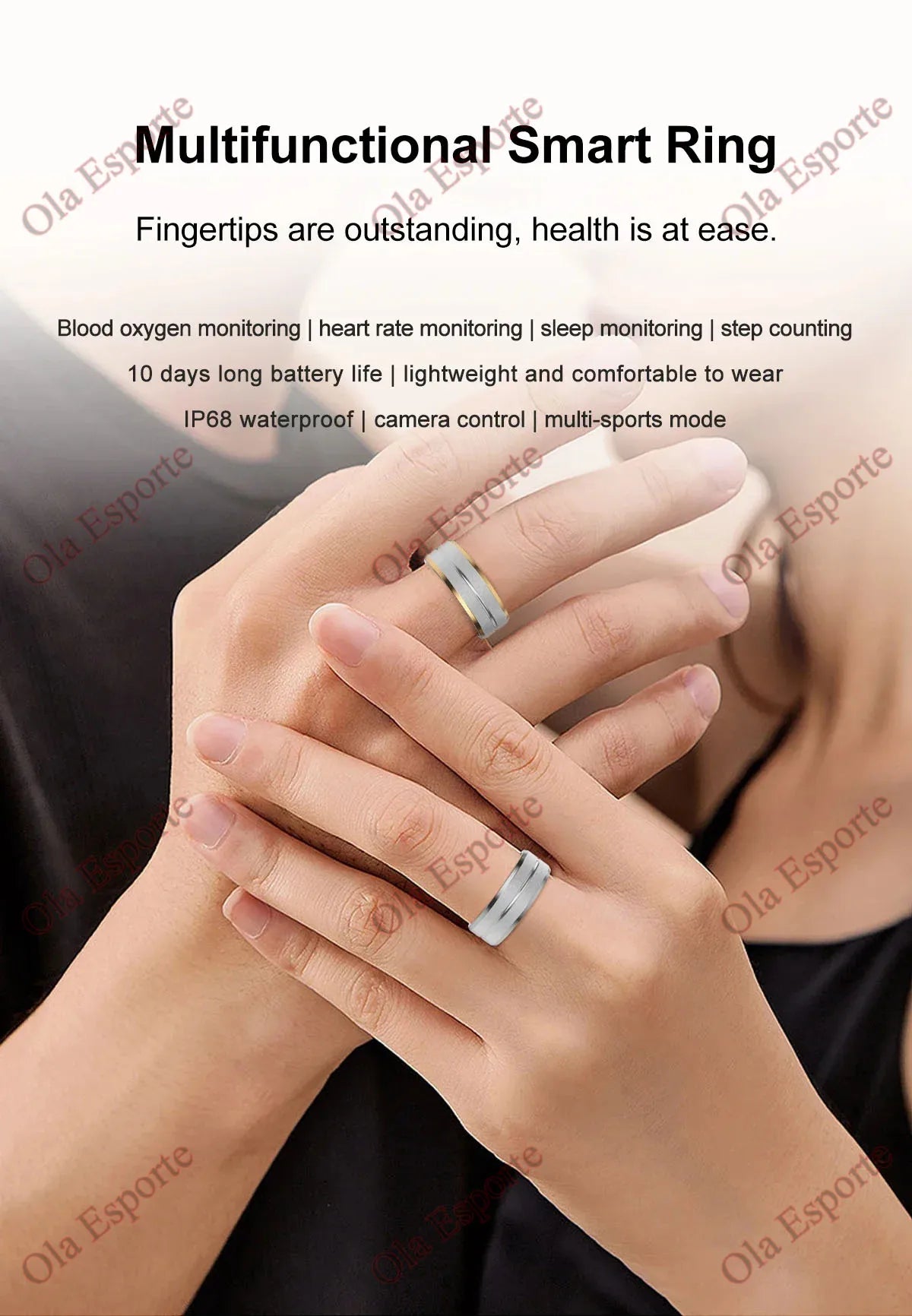 Titanium Steel Smart Rings for Women