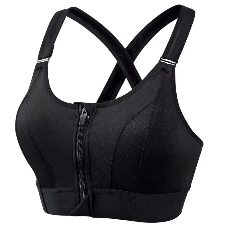 Sports Bras for Women with Front Zipper