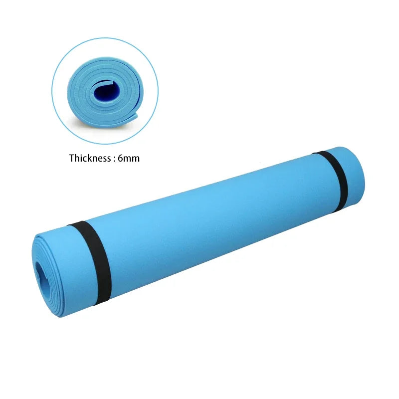 Portable and Lightweight 6MM Thick Yoga Mat with Durable Materials