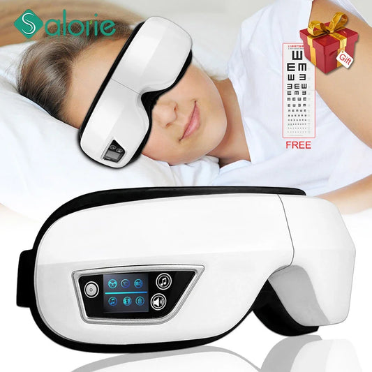 Eye Massager 6D Smart Airbag Vibration and Heat Function Technology with Portable Feature