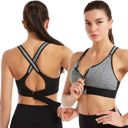 Sports Bras for Women with Front Zipper