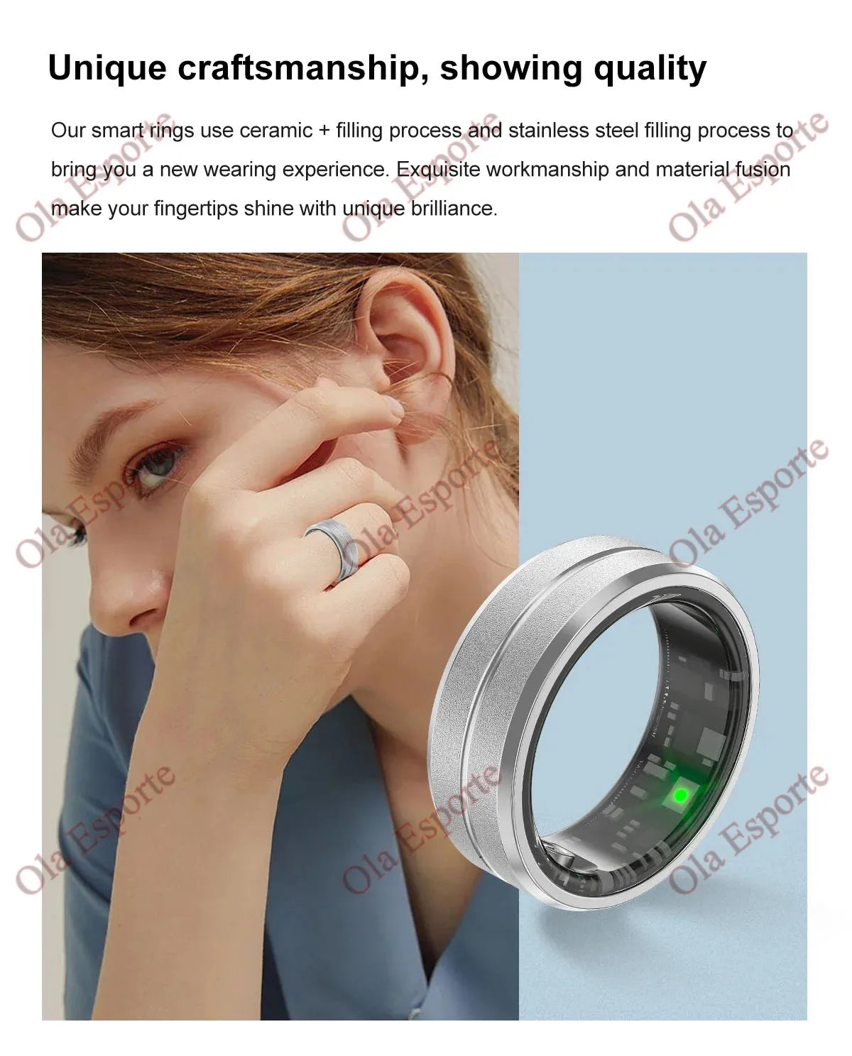 Titanium Steel Smart Rings for Women