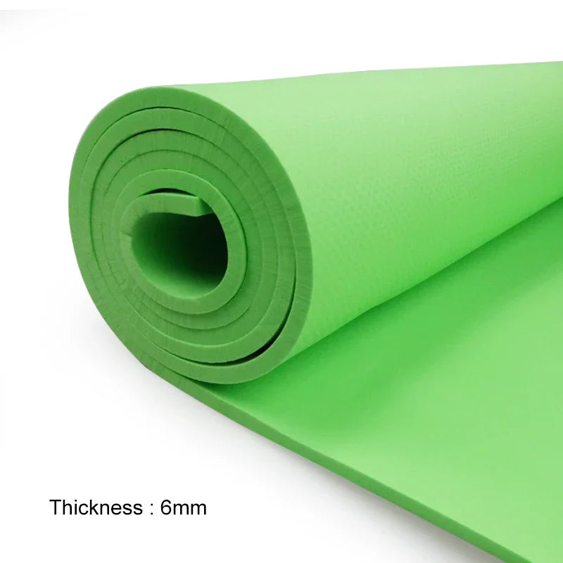 Portable and Lightweight 6MM Thick Yoga Mat with Durable Materials