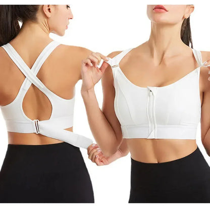 Sports Bras for Women with Front Zipper