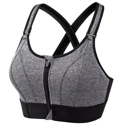 Sports Bras for Women with Front Zipper