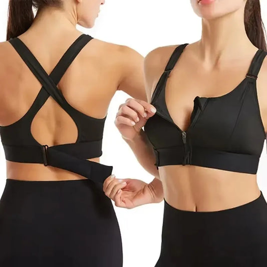 Sports Bras for Women with Front Zipper
